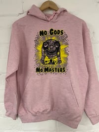 Image 7 of Mr. Blobby No Gods No Masters heather pink hoodie