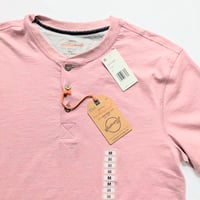 Image 3 of Weatherproof Mens Lilac Short Sleeve Henley 3 Button Placket