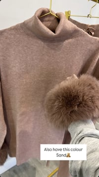 Image 2 of lux fox fur suit sand