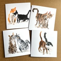 Image 1 of Cat Nuzzles - Set Of 4 Luxury Greetings Cards