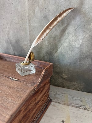 Image of Vintage writing slope with lovely wooden patina