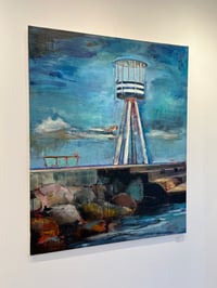 Image 6 of Painting / maleri / "Charlottenlund – Malerdrømme og tankestreger – Bellevue" / 120x150 cm