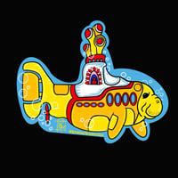 “We all live in a yellow manatee” matte 3” vinyl sticker