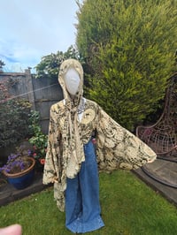 Image 9 of Pefkos co ord sarong set dark green and beige