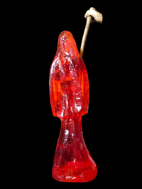 Image 3 of Clear Red Muerte with gold face
