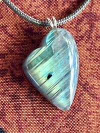 Image 2 of Labradorite Heart Necklace