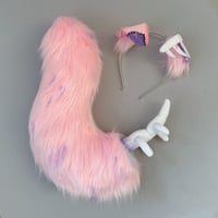 Image 1 of Pink/Lilac Skeleton Husky Tail Set