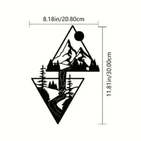 Image 2 of Metal Mountain Wall Art