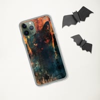 Image 5 of Dark Goth Themed Black Cat Aesthetic Clear Case for iPhone®