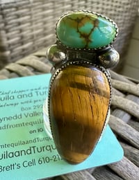 Image 1 of 🐅 👁️ and Turquoise awesome ring 