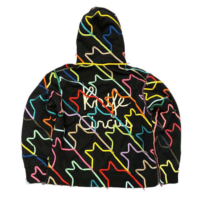 Shoelace Houndstooth Hoodie