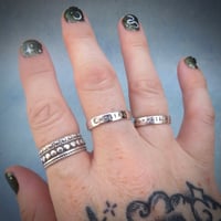 Image 4 of WITCH Silver Stacking Ring With 5 Point Star And Moon. Sterling 925