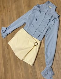 Image 3 of Ruffle front blouse - 3 colours 