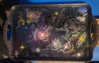 Image 1 of Hand painted Nebula tray