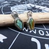 Eternal Rest Labradorite Coffin Earrings Sterling Silver - Pentagram