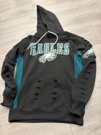 Small - xxl black Eagle destroyed hoodie