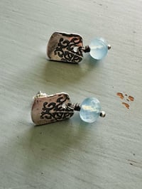 Image 8 of aquamarine and sterling silver post earrings