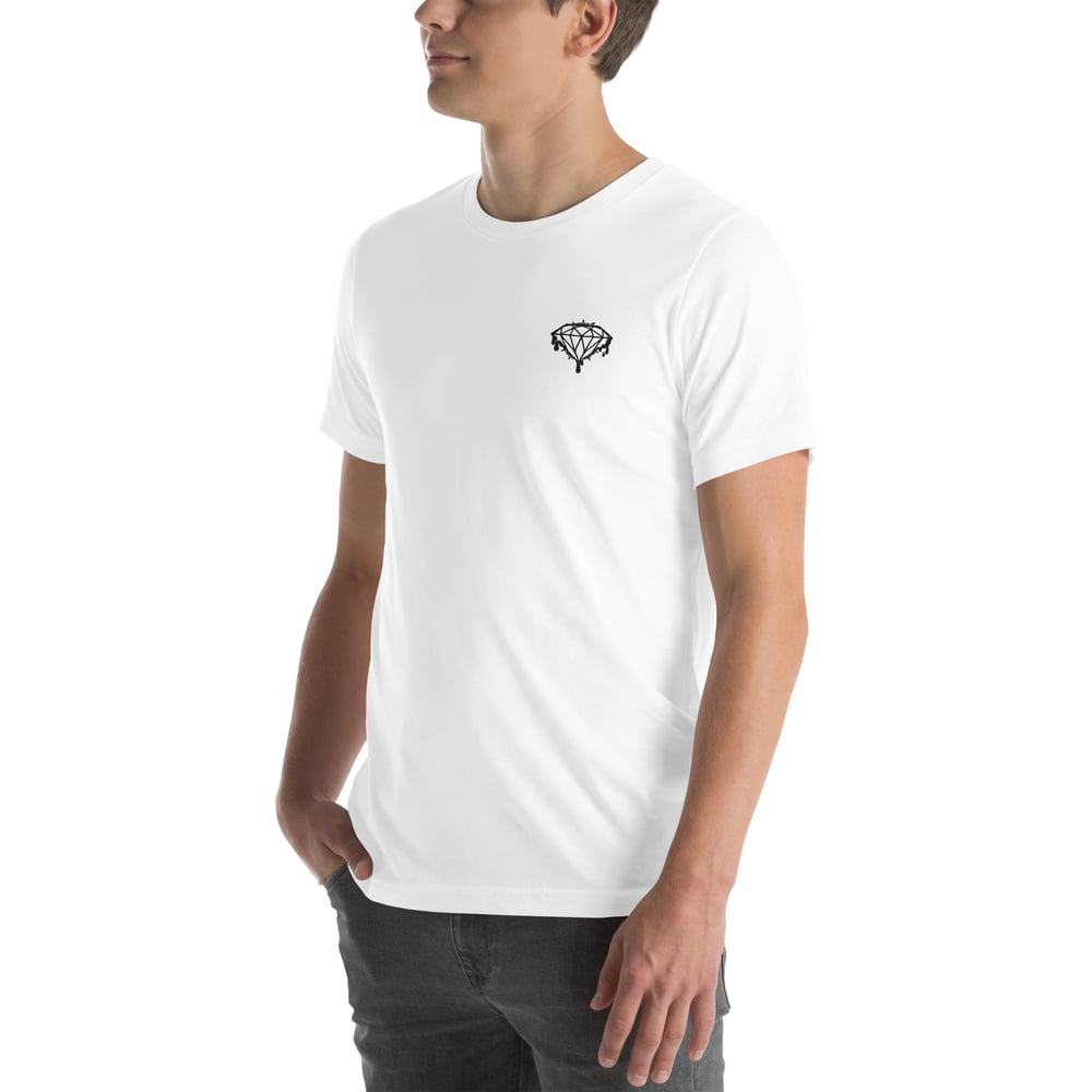 Image of Drip Logo unisex Tshirt (white)