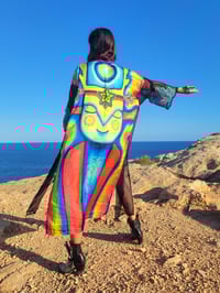 Image 1 of Kachina black Silk Kimono