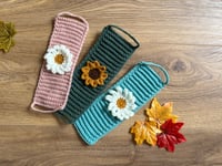 Image 1 of Crochet flower mug cosy - Various colours & designs