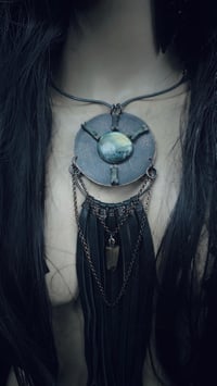 Image 1 of Relic copper talisman w leather