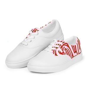Image of Red Printed Solid Sneakers