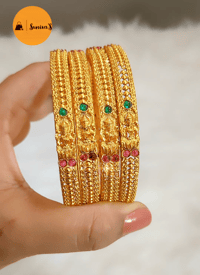 Image 2 of Goddess Laxmi Temple Bangles Set of 4
