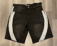 Men Striped Denim Jorts 
