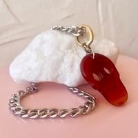 Image 7 of XL Agate Skull Necklace on Chunky Chain