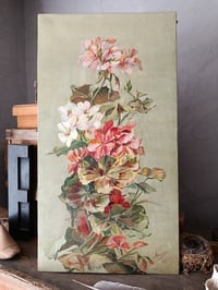 Image 7 of Peinture à l'huile, géranium en fleur 