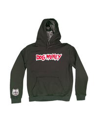 Image 1 of BLACK HOODIE - RED / WHITE PATCH HOODIE 