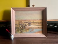 Image 1 of Mid Century Oil Landscape Study on Board