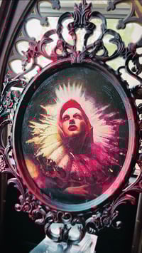 Image 2 of ‘THE VIRGIN MARY’ [ Unique Oval Print - { 1/1 } ] - Hand Embellished Museum Archival Print