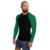 Image 3 of Enigma Green Men's Rash Guard 