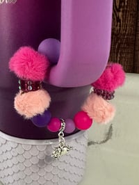 Image 1 of Cheshire Cat Tumbler Handle Charm | Wonderland Cup Handle Accessory