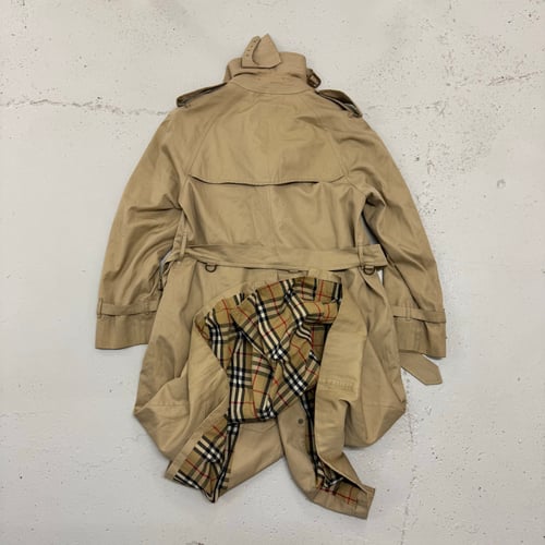 Image of 1980s Burberry Double Breasted Trench Coat, Size Large