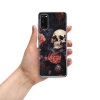 Image 11 of Goth Inspired Baroque Style Painting Skulls and Flowers Clear Case for Samsung®