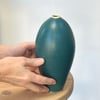 Oval Vase in Jade and Lemon