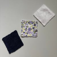 Image 3 of Purple Floral Reusable Makeup Remover Pads (Pack of 4) – Eco Friendly Washable Face Wipes
