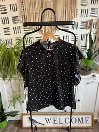 Image 1 of heart ruffle sleeve top