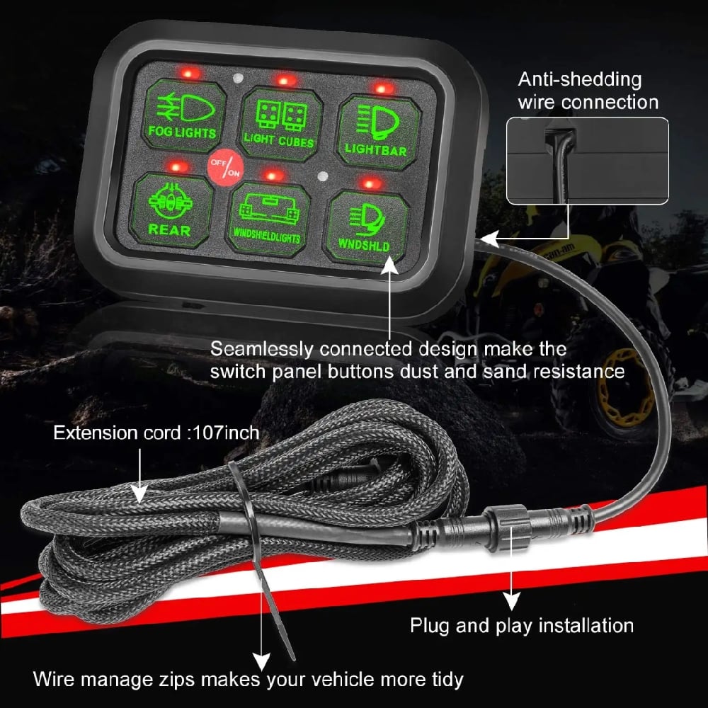 LTR 6 Button LED Switch Panel | Low Traction Racing