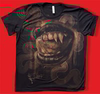 Image 1 of “DEVOUR YOU” CUSTOM BLEACH PAINTED T-SHIRT SIZE LARGE