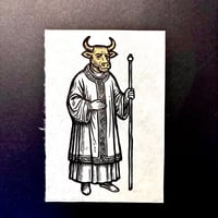 Image 1 of Adoration of the golden Calf VERGOLDET // Kunstdruck