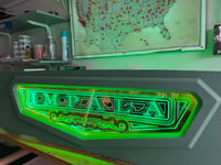 Image 3 of 1962-1964 IMPALA TRUNK WALL PANEL WRAPPED GREEN WITH LED 