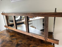 Image 3 of 3 planed glass rustic mirror 
