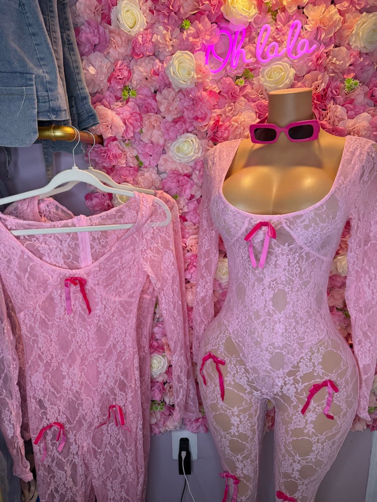 Lace Ribbon Jumpsuit 