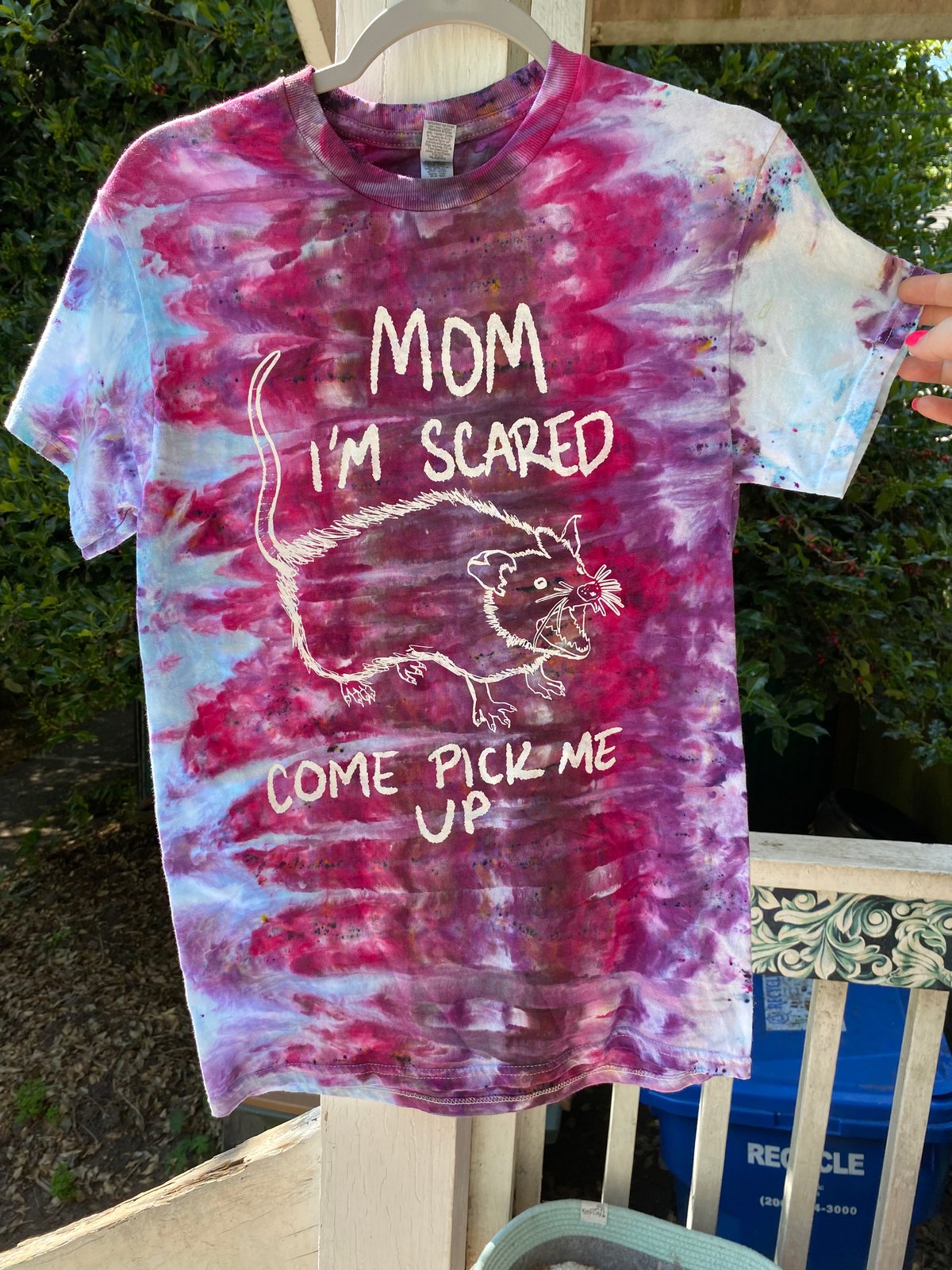 Image of SMALL Mom I'm Scared Come Pick Me Up Tie Dye Shirt