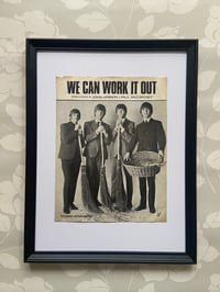 Image 1 of The Beatles: We Can Work It Out, framed 1965 sheet music