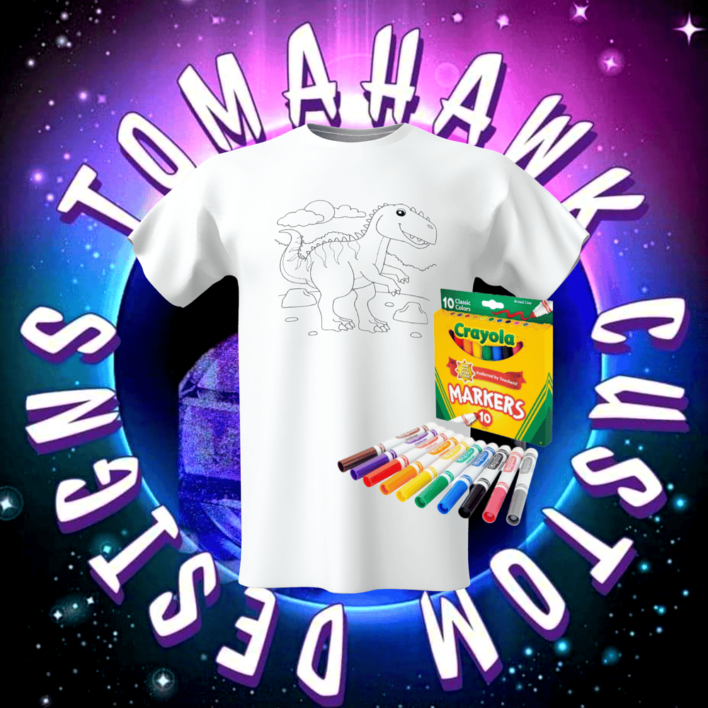 Image of Color me dinosaur shirt