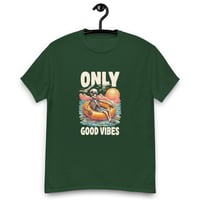 Image 7 of Unisex classic tee, Good Vibes Skeleton Funny Tee